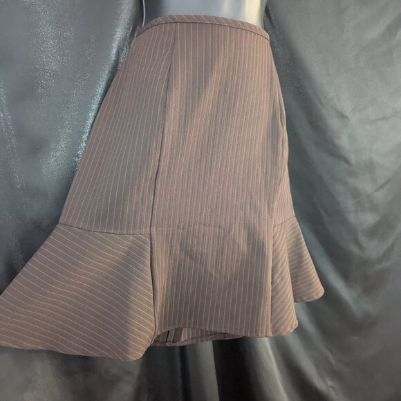 Snap skirt brown striped size 11 - Picture 2 of 8